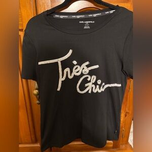 Karl Lagerfeld Paris Tres chic tee shirt new